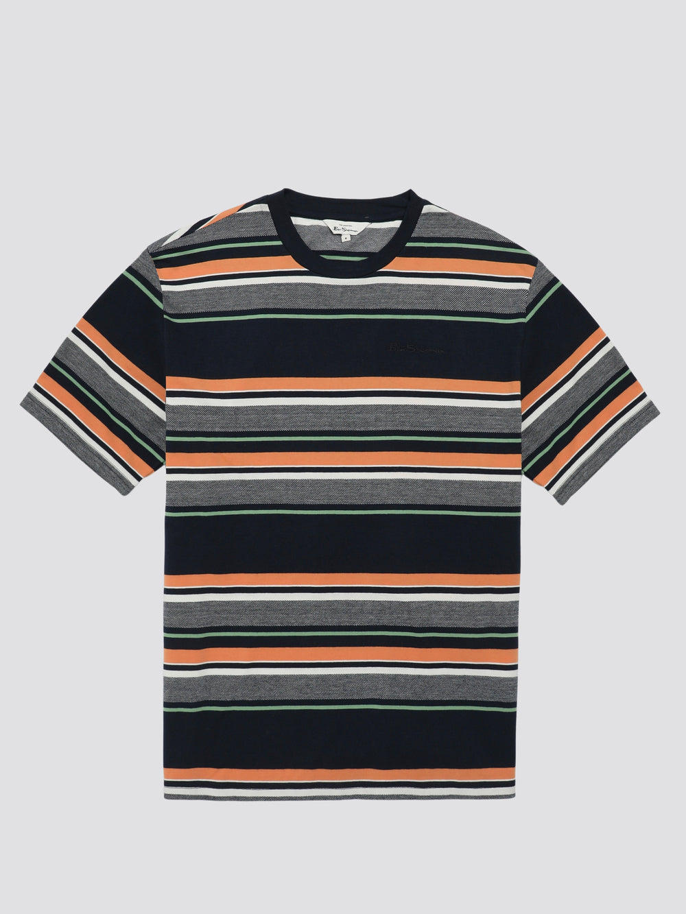 Ben Sherman Signature Engineered Stripe T-Shirt Navy | CQXTA-7450