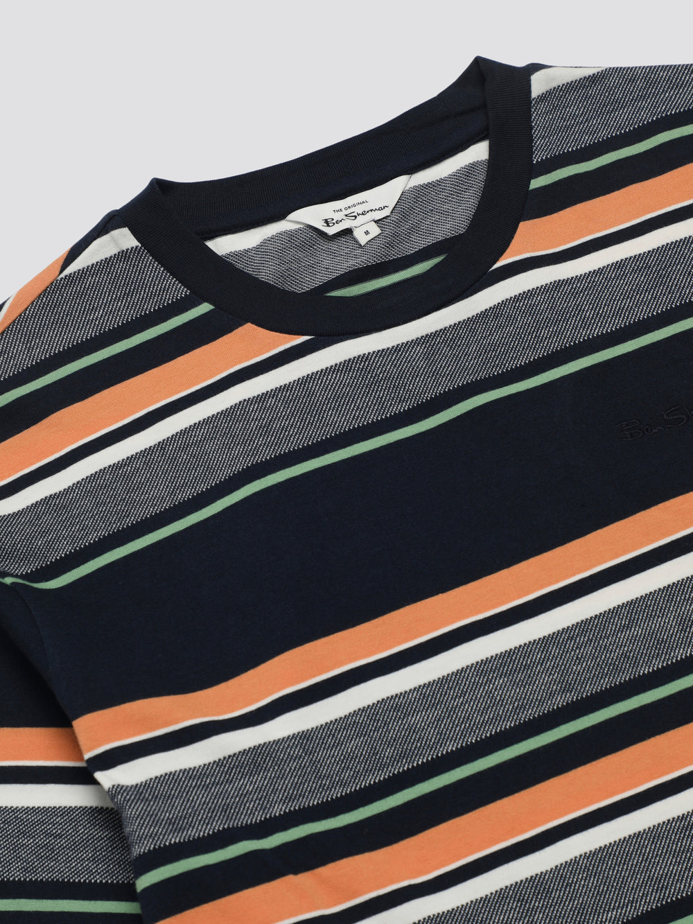 Ben Sherman Signature Engineered Stripe T-Shirt Navy | CQXTA-7450