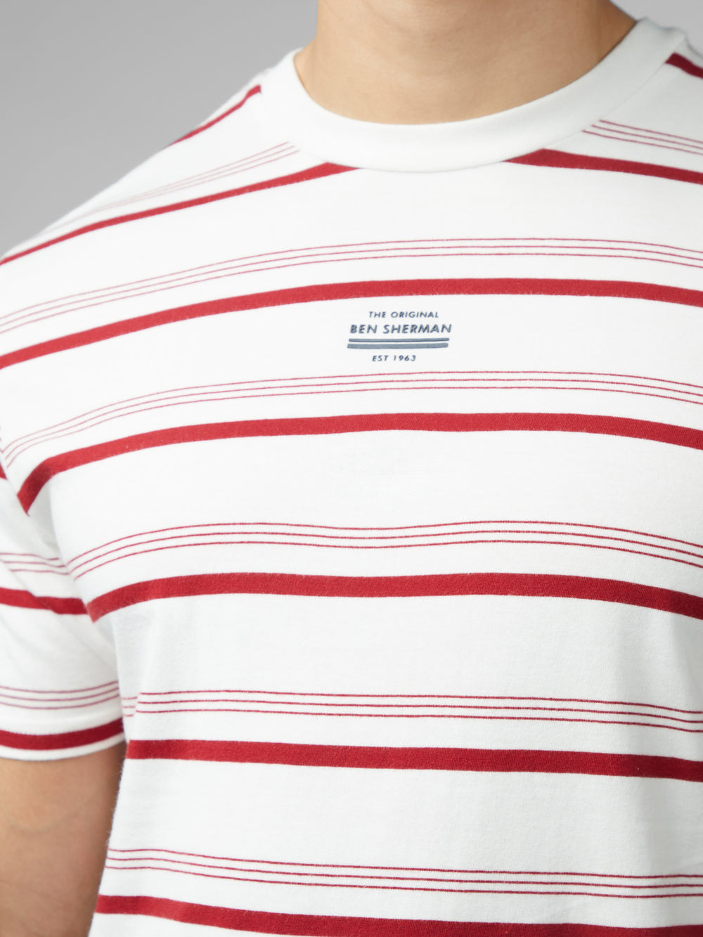 Ben Sherman Signature Fine Stripe T-Shirt White | MTAIQ-0462