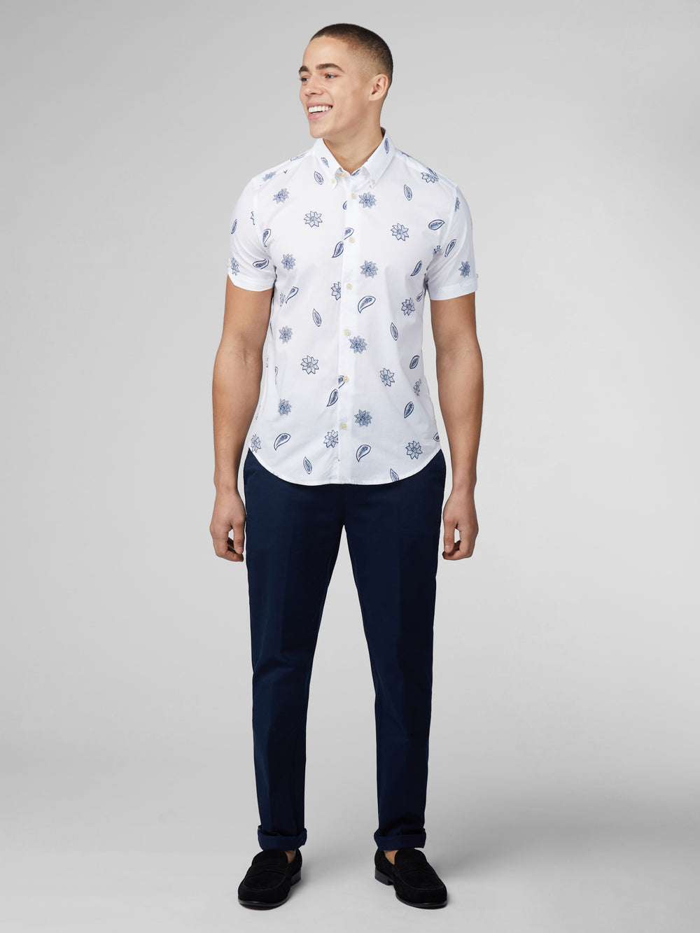 Ben Sherman Signature Floral Shirts White | FYVSW-1209