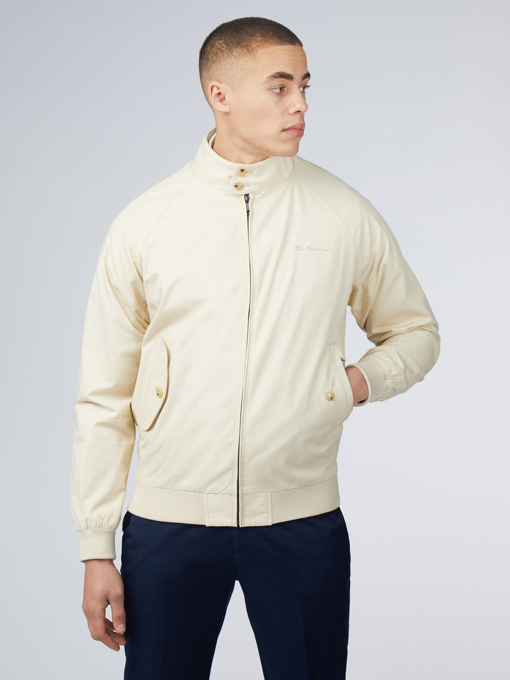 Ben Sherman Signature Harrington Jackets Cream | FYTAS-4023