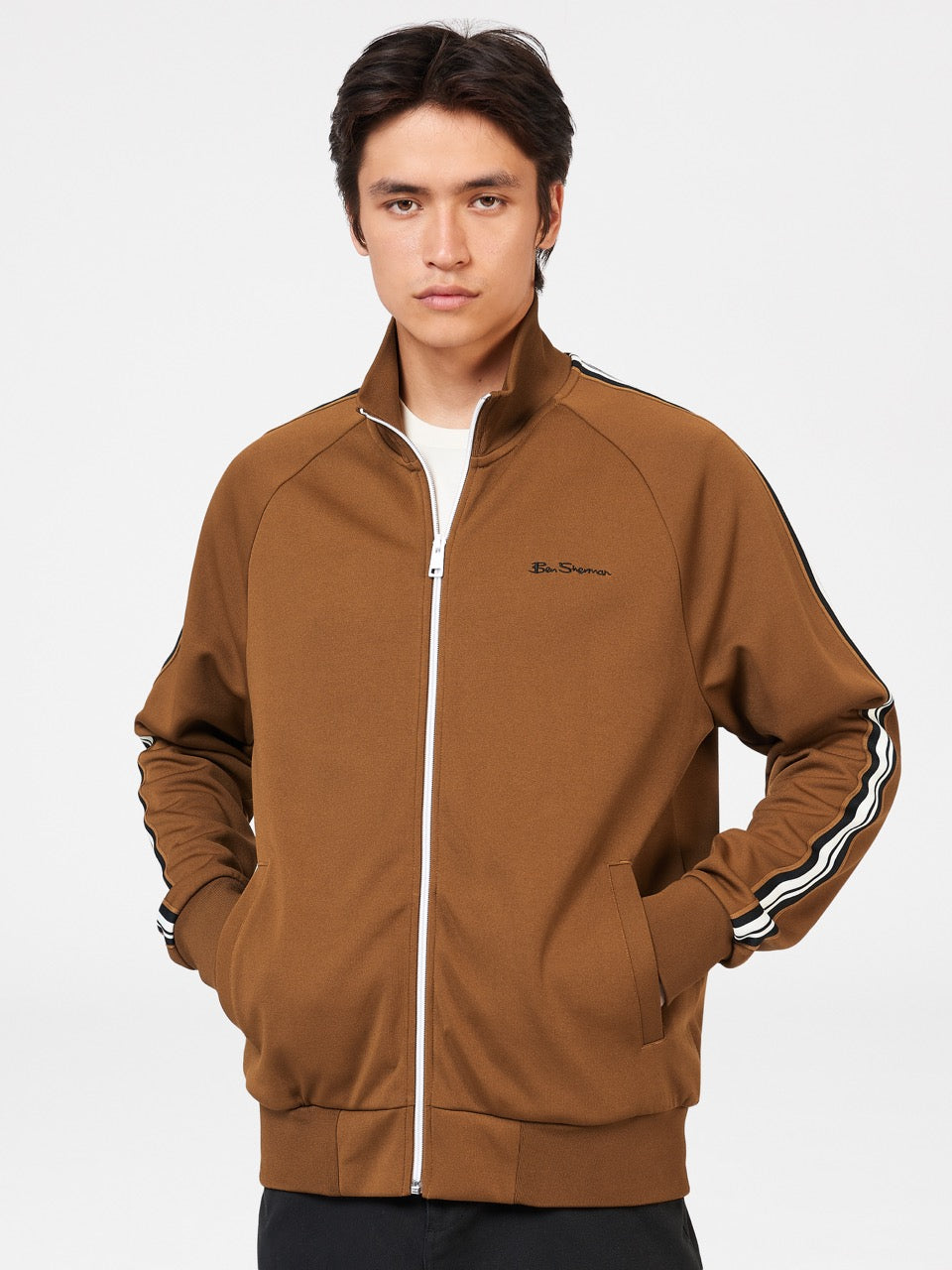 Ben Sherman Signature House Taped Track Jackets Brown | OFJEK-6358