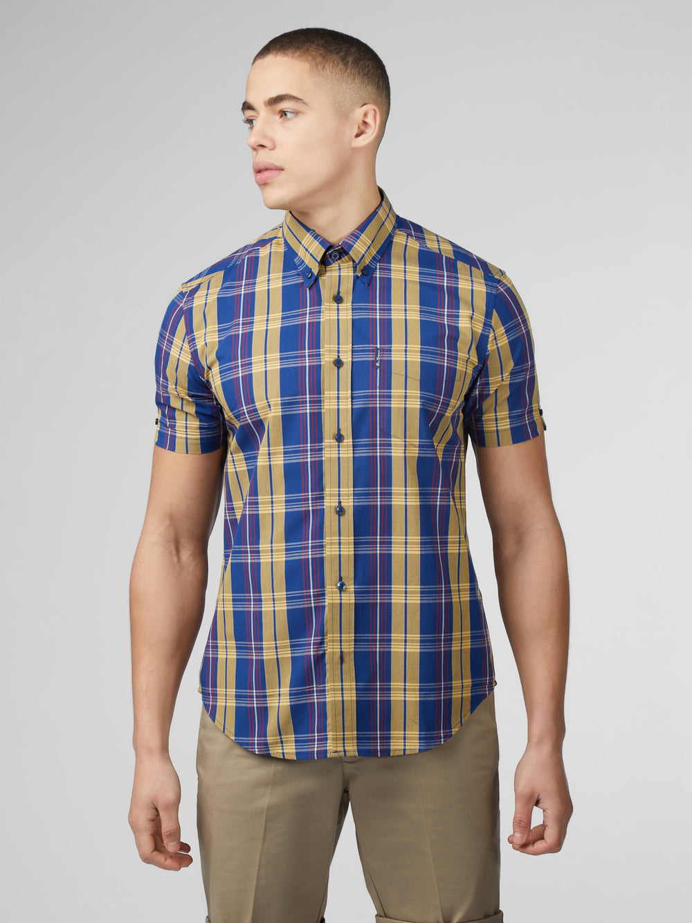 Ben Sherman Signature Irregular Check Shirts Blue | VLHRT-7083