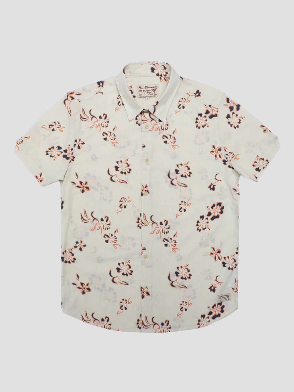 Ben Sherman Signature Linear Floral Shirts White | QFWLH-1498