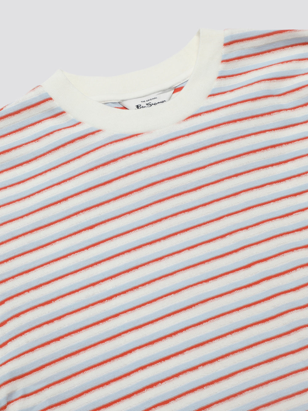 Ben Sherman Signature Loopback Stripe T-Shirt Blue | YBAWE-3042