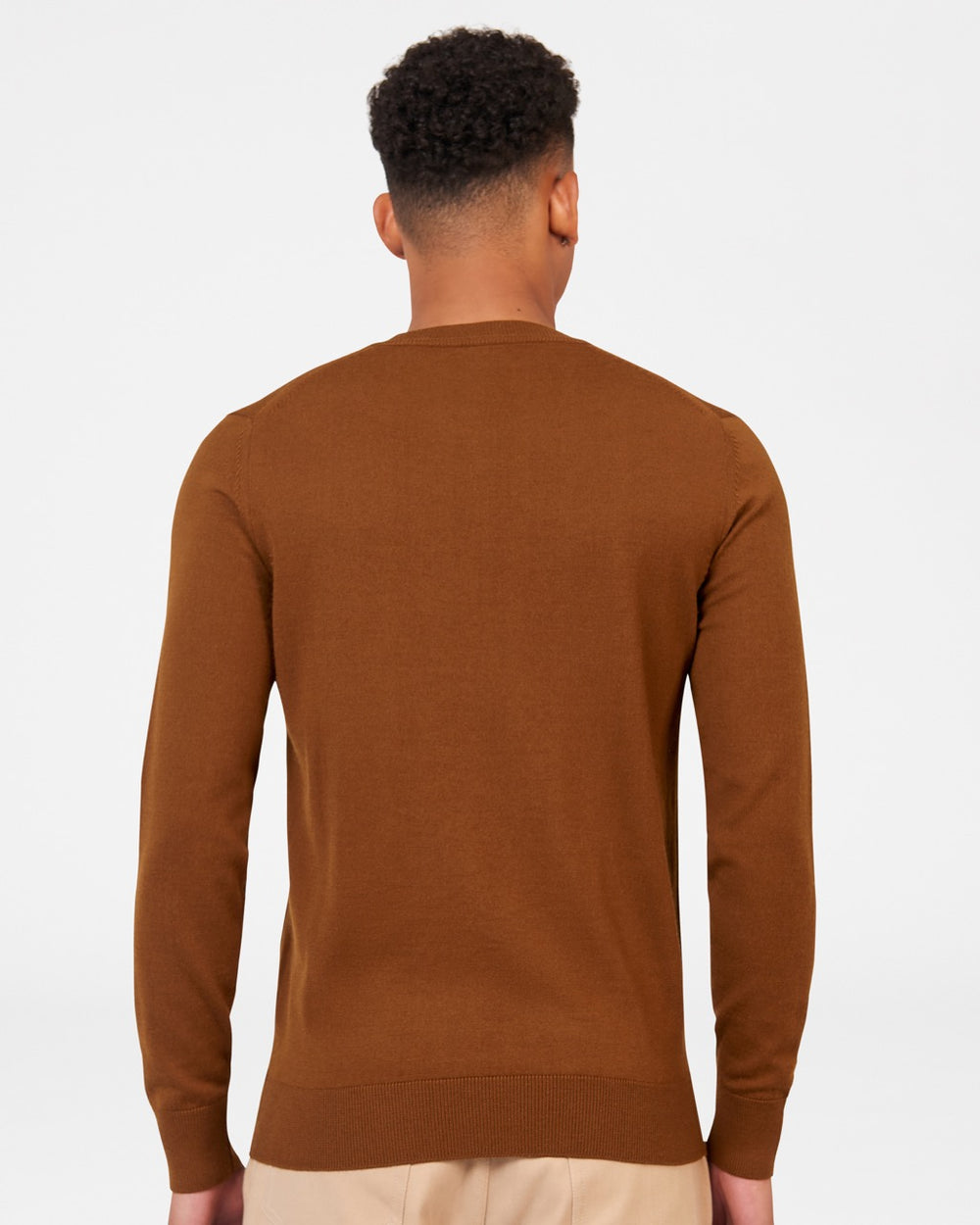 Ben Sherman Signature Merino Crewneck Knitwear Brown | ZKRWA-2937