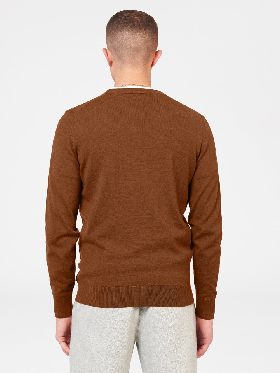 Ben Sherman Signature Merino Crewneck Knitwear Brown | ZKRWA-2937