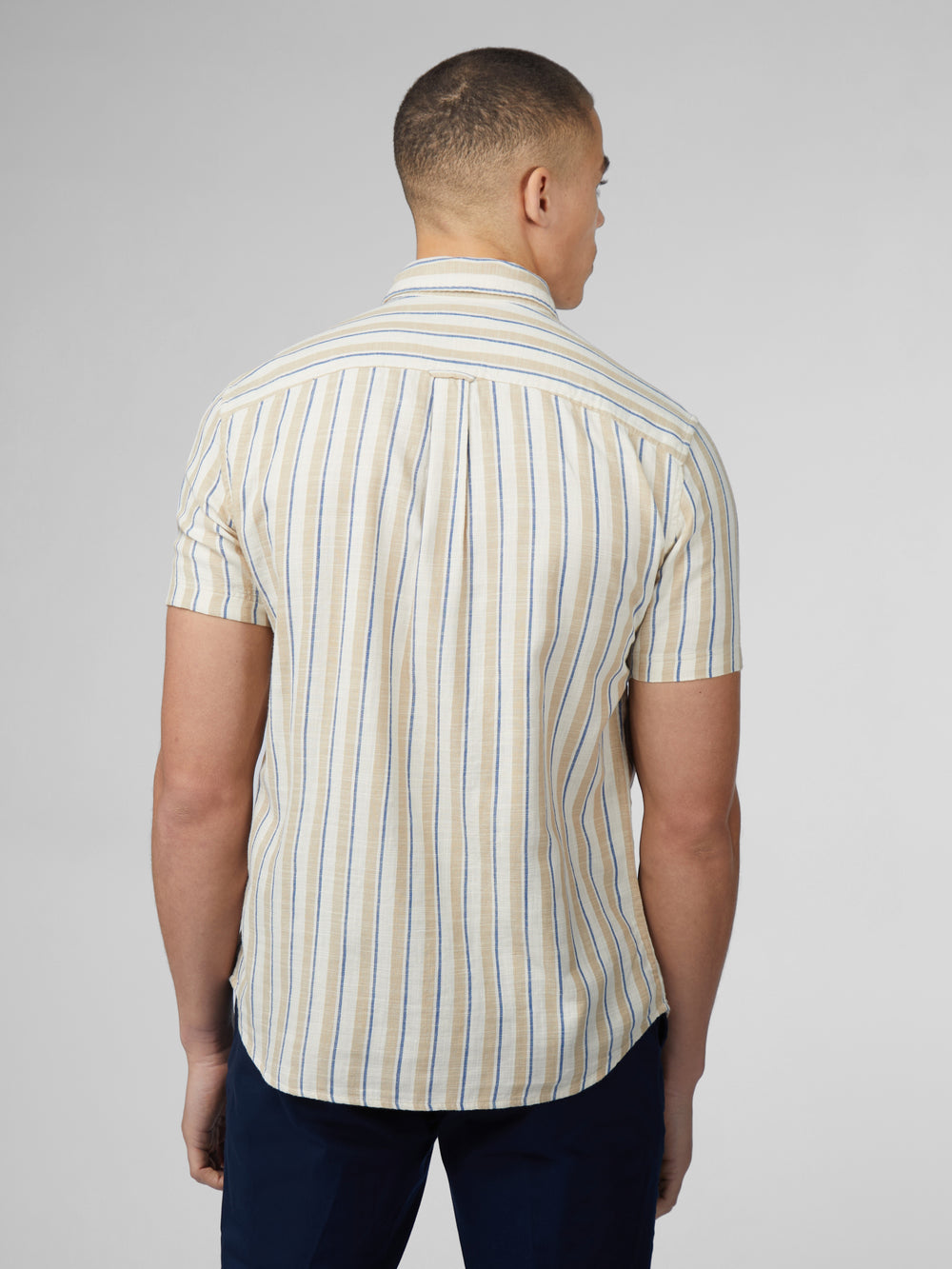 Ben Sherman Signature Mod Stripe Shirts White | KOUVG-1842