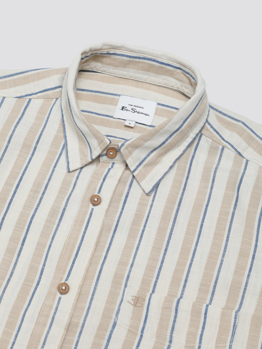 Ben Sherman Signature Mod Stripe Shirts White | KOUVG-1842