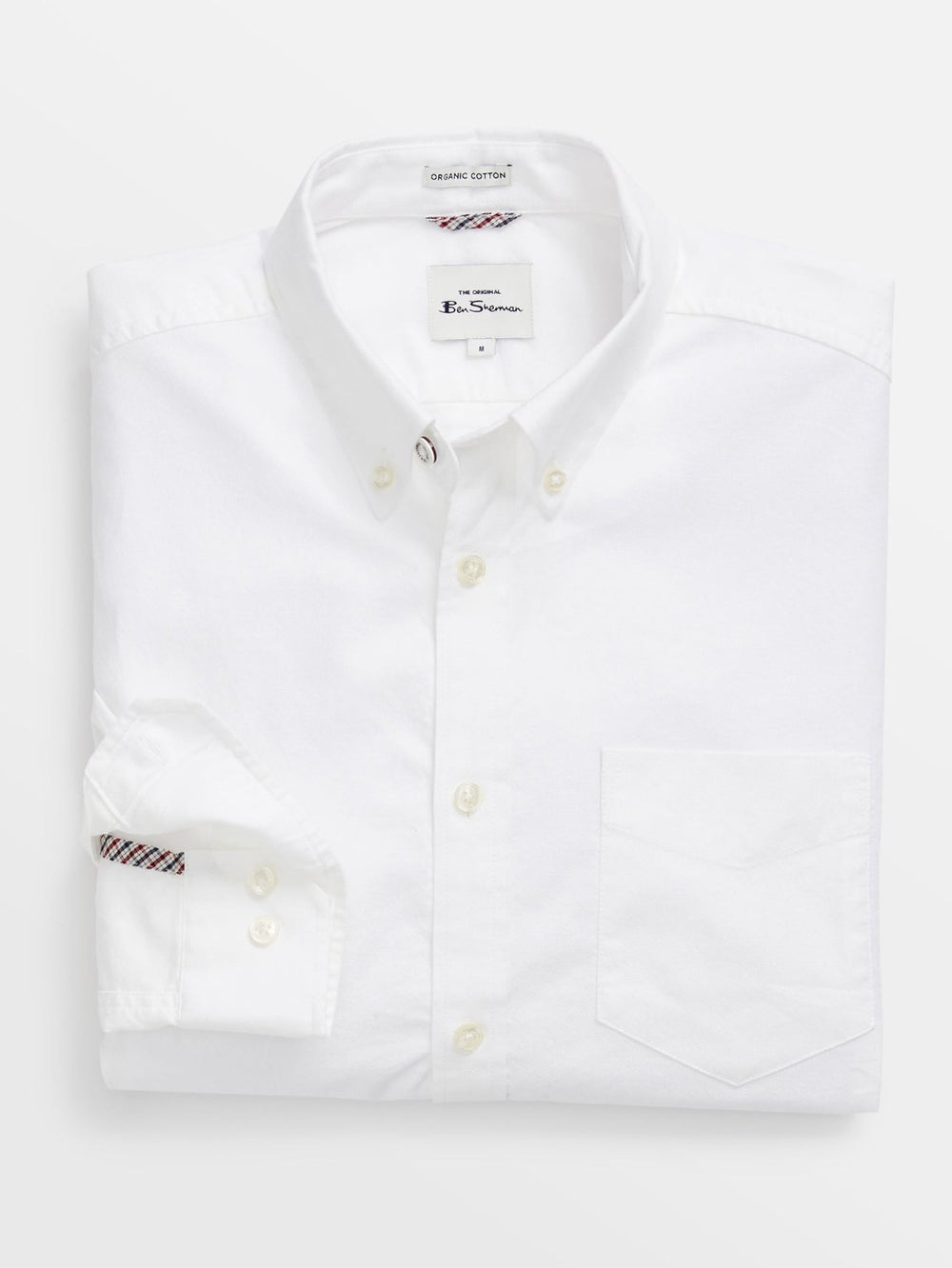 Ben Sherman Signature Organic Long-Sleeve Oxford Shirts White | NCIBD-6813