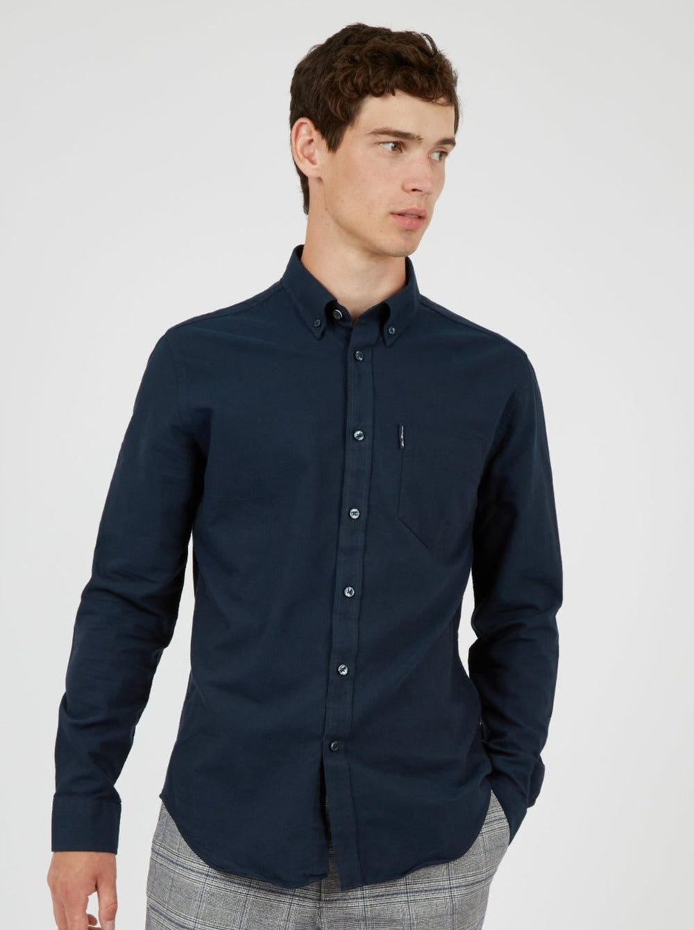 Ben Sherman Signature Organic Oxford Shirts Navy | FPBLW-0916