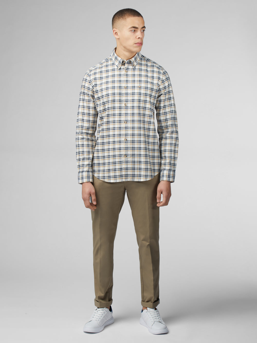 Ben Sherman Signature Oxford Check Shirts White | EVUKY-5962