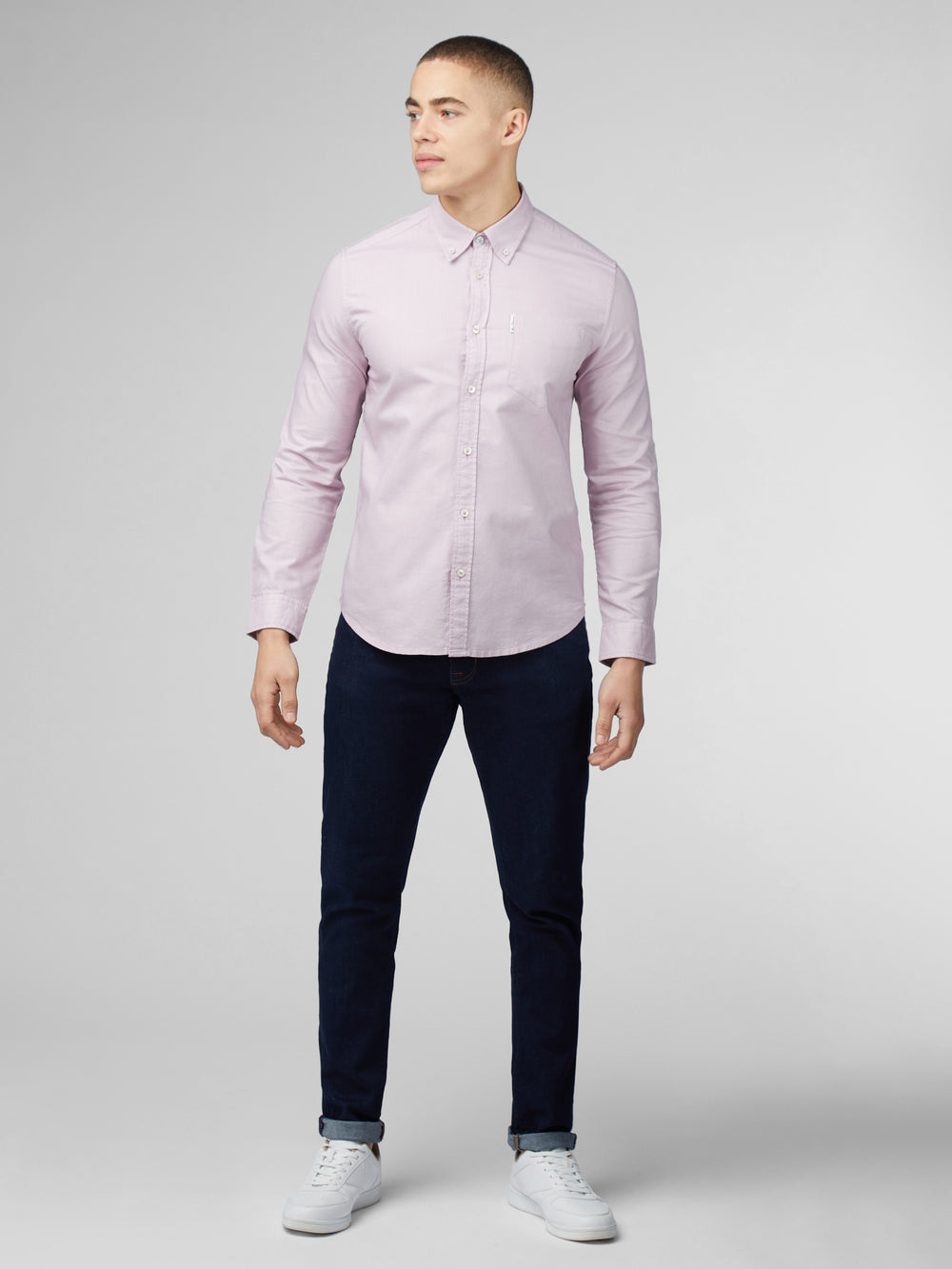 Ben Sherman Signature Oxford Long Sleeve Shirts Purple | OEJKF-6325