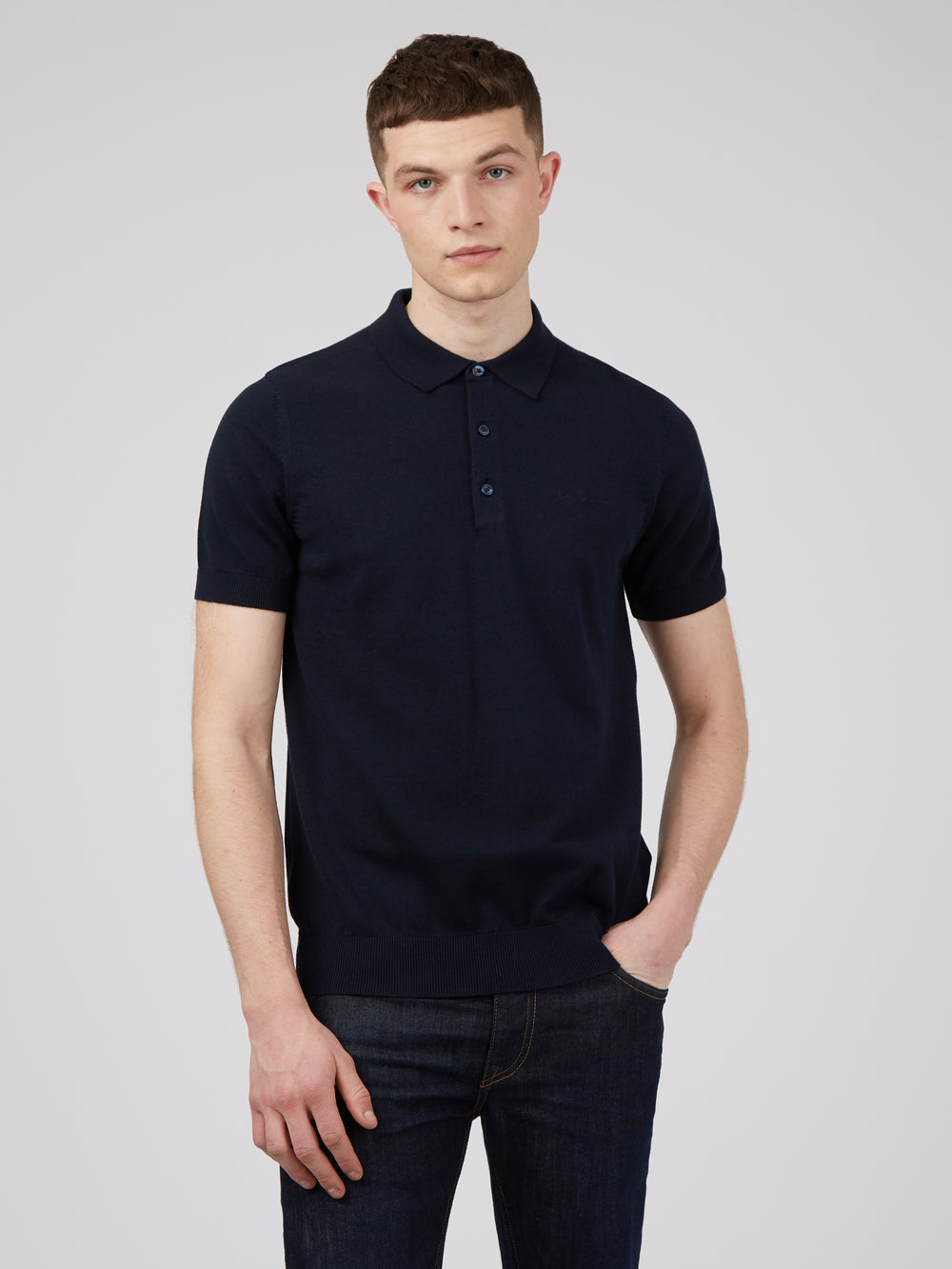 Ben Sherman Signature Polo Neck Sweaters Navy | LMGAF-3691