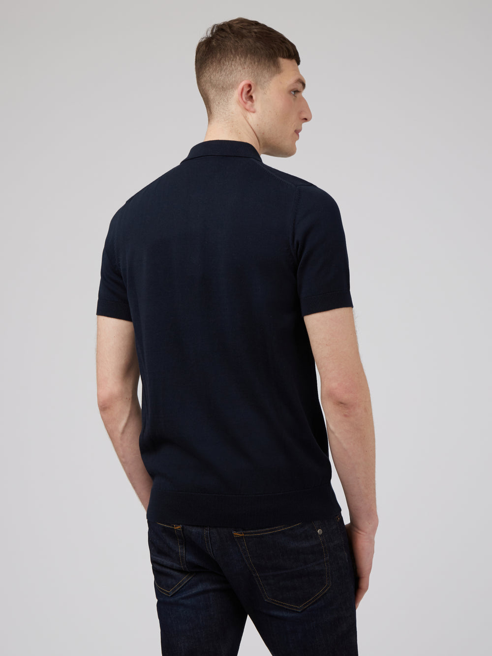 Ben Sherman Signature Polo Neck Sweaters Navy | LMGAF-3691