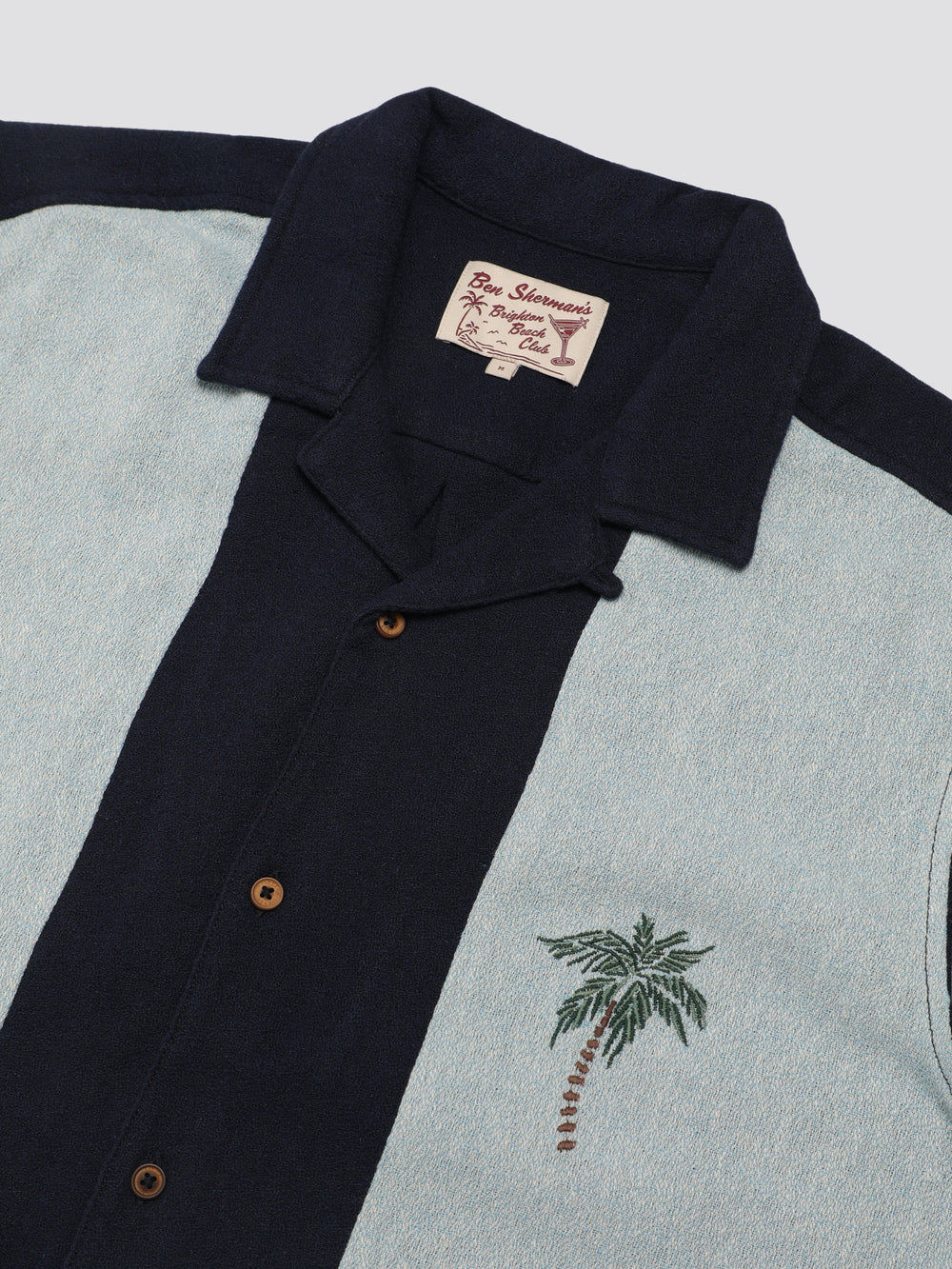 Ben Sherman Signature Recycled Boucle Resort Shirts Navy | ONALD-0915