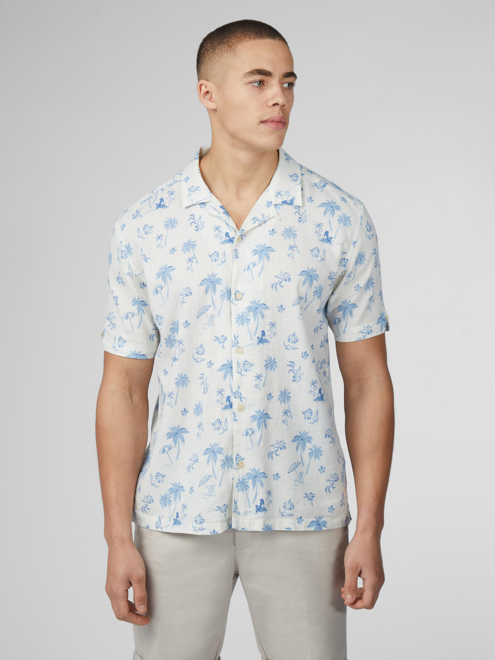 Ben Sherman Signature Resort Shirts White | FMAWK-0469