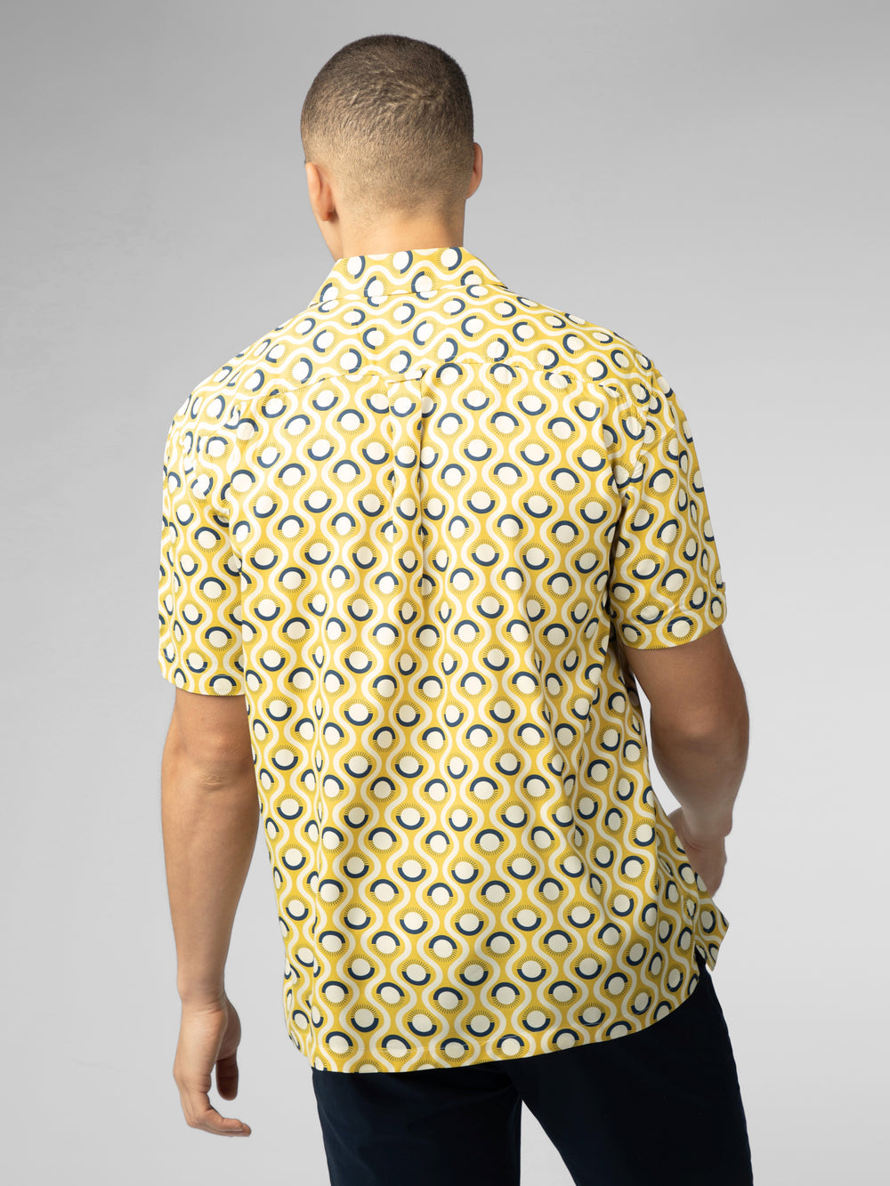 Ben Sherman Signature Retro Geo Shirts Yellow | GLPSK-4653