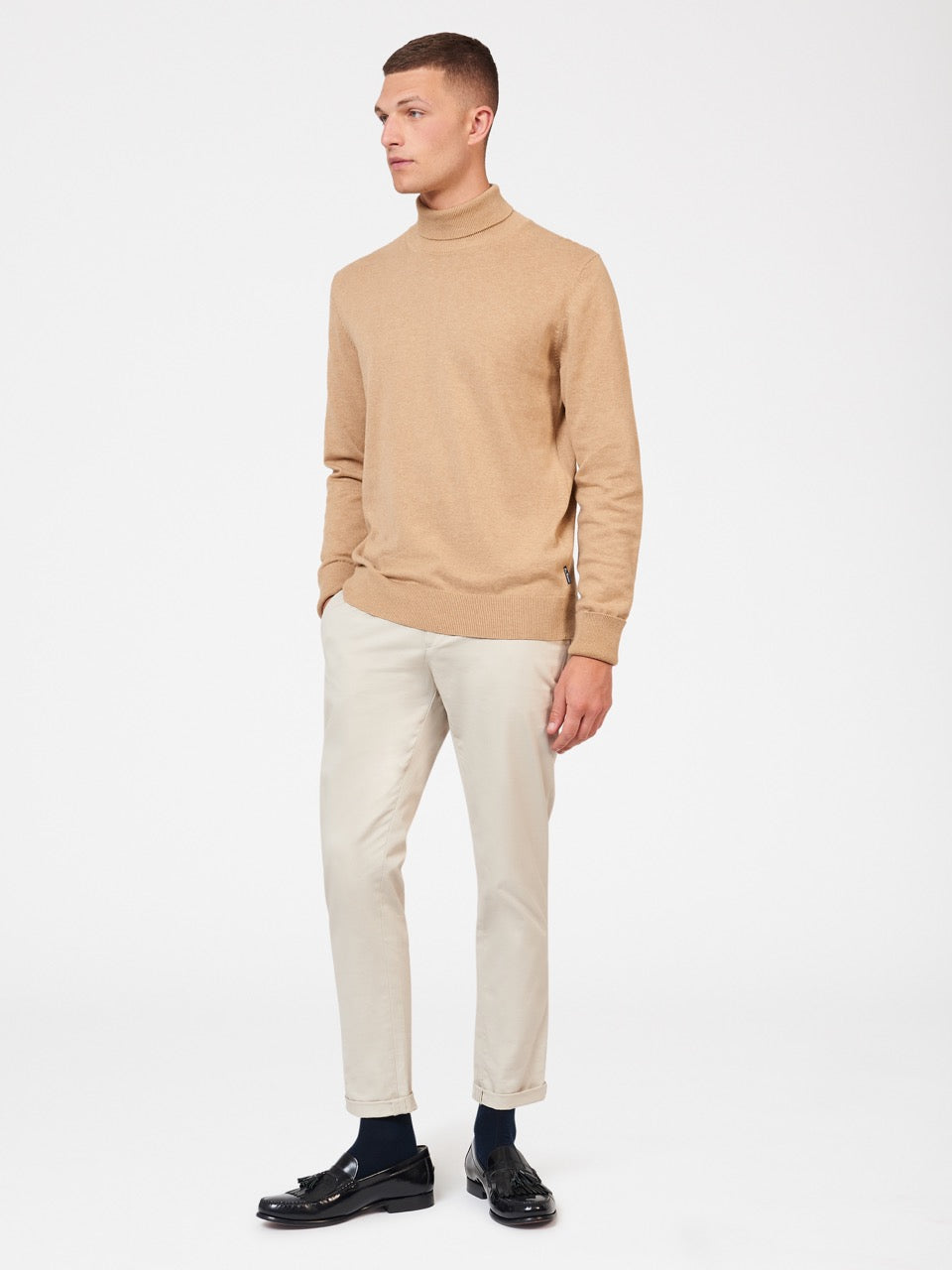 Ben Sherman Signature Roll Neck Knitwear Grey | DNWML-7451