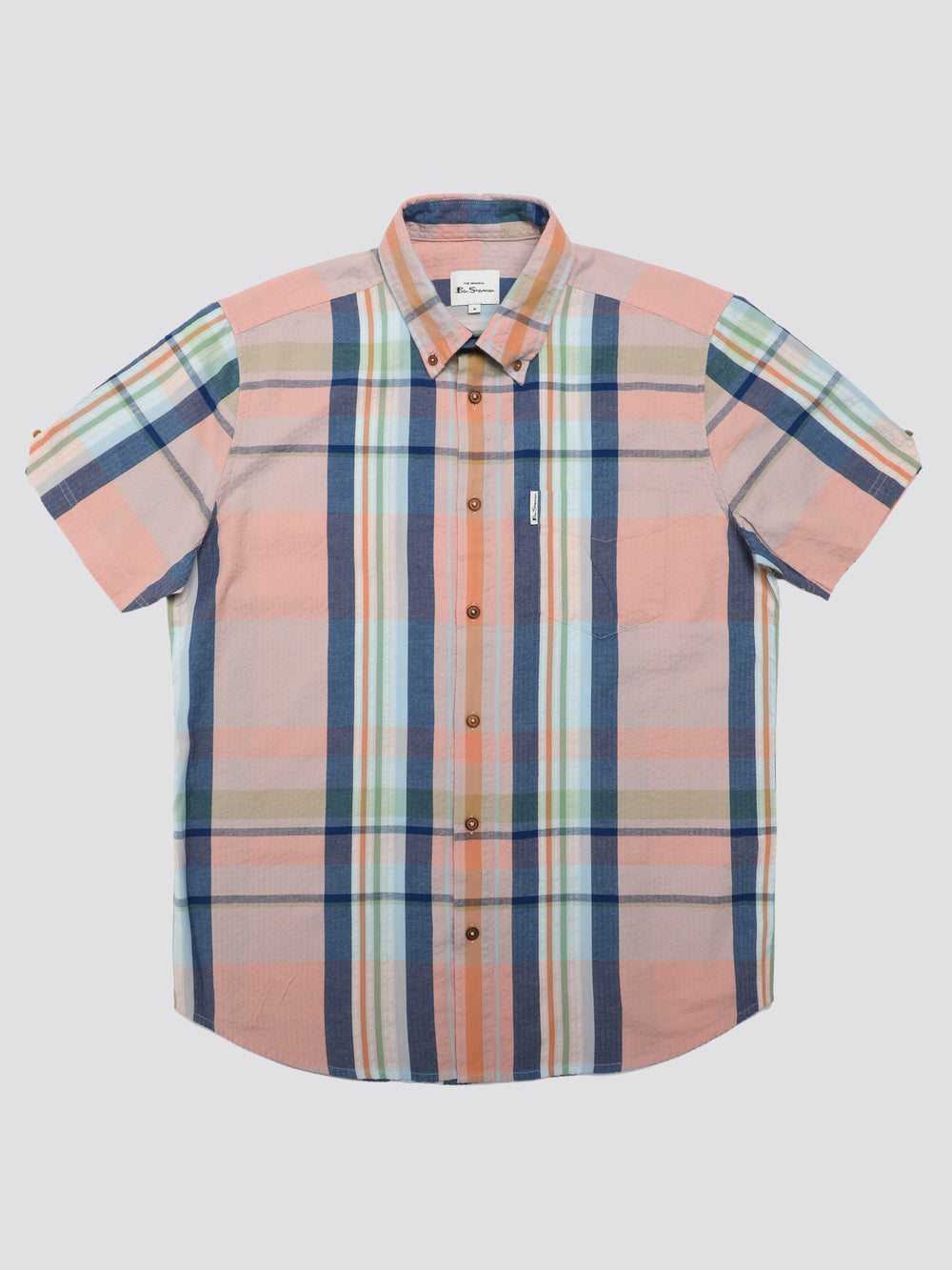 Ben Sherman Signature Seersucker Check Shirts Pink | CSDHZ-8274