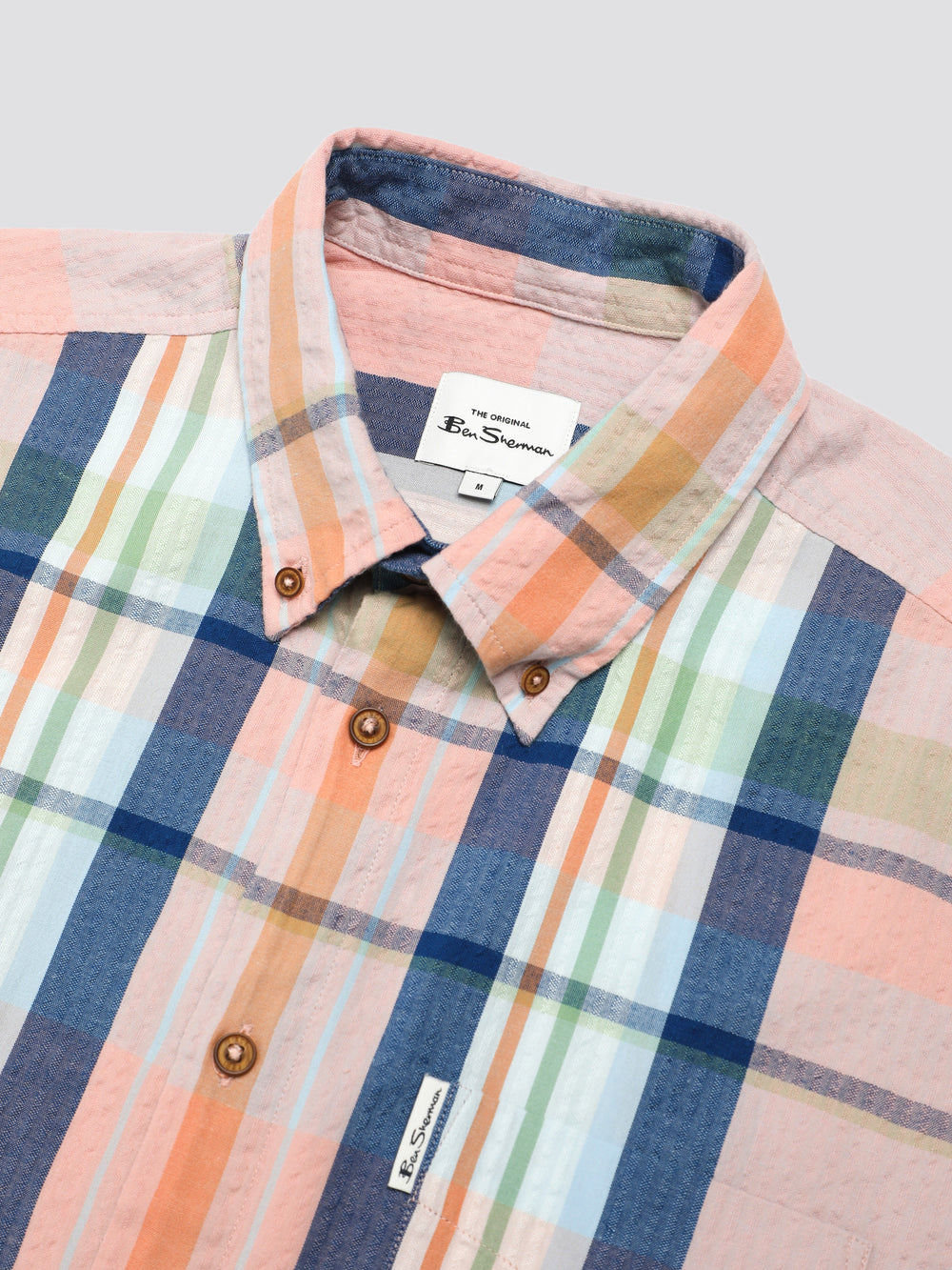 Ben Sherman Signature Seersucker Check Shirts Pink | CSDHZ-8274