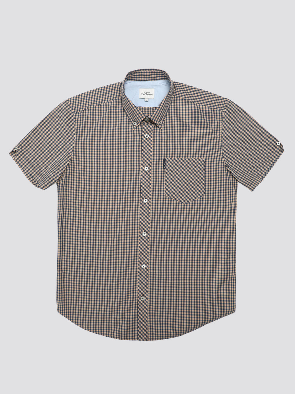 Ben Sherman Signature Short Sleeve Gingham Shirts Copper Orange | USQFR-0975