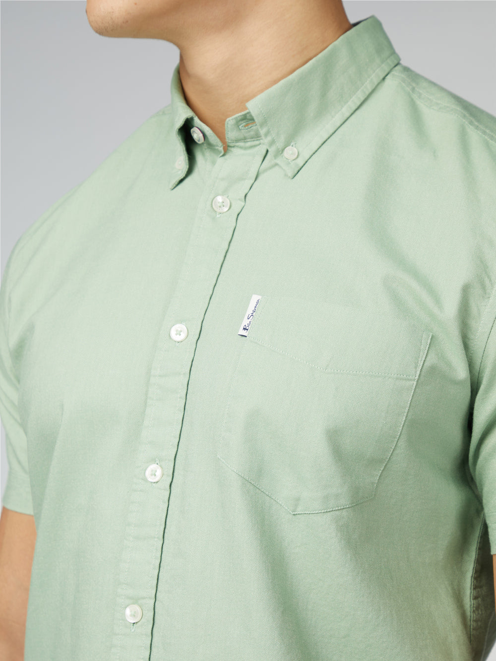 Ben Sherman Signature Short Sleeve Oxford Shirts Green | DCJIN-6847