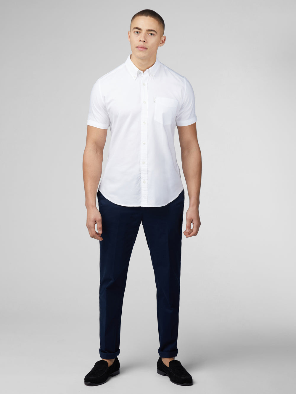 Ben Sherman Signature Short Sleeve Oxford Shirts White | BRWCE-8951