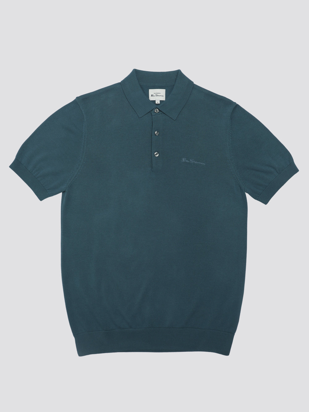 Ben Sherman Signature Short Sleeve Polo Knitwear Turquoise | AWEOG-0849