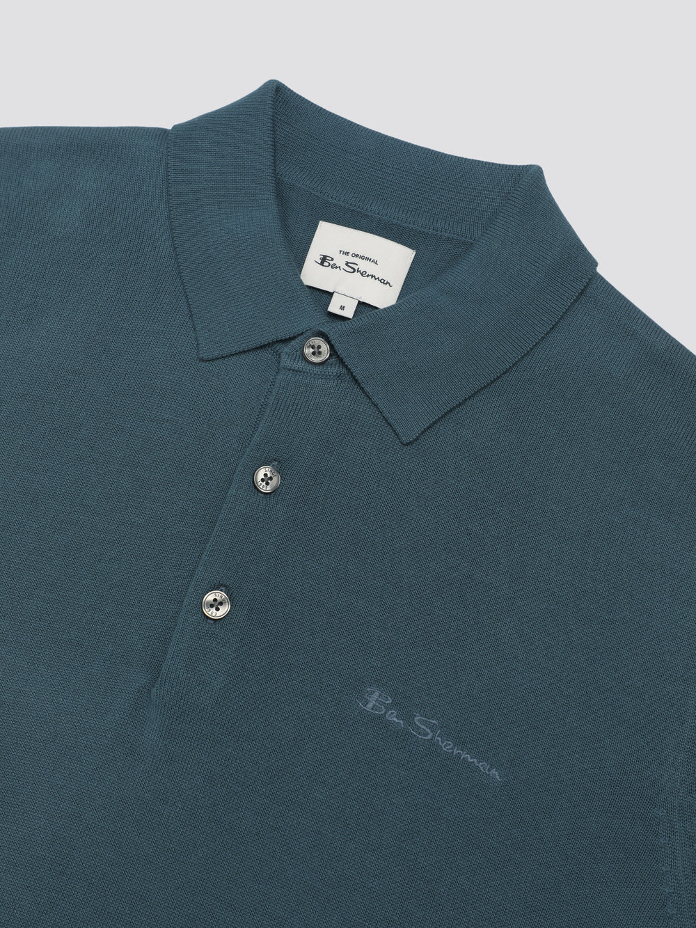 Ben Sherman Signature Short Sleeve Polo Knitwear Turquoise | AWEOG-0849