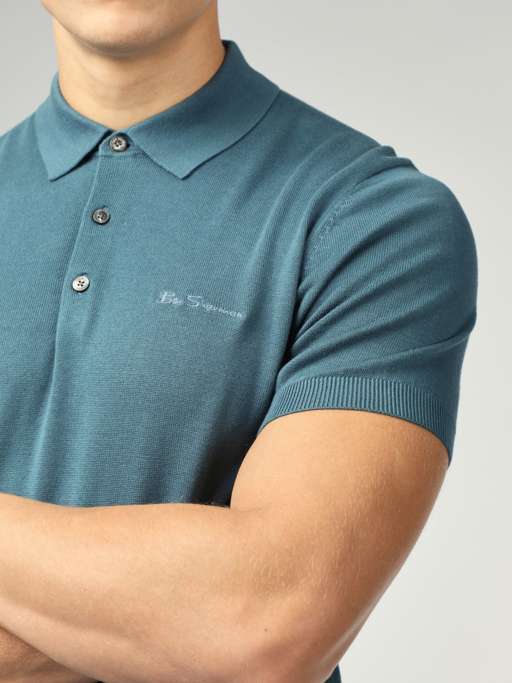 Ben Sherman Signature Short Sleeve Polo Knitwear Turquoise | AWEOG-0849