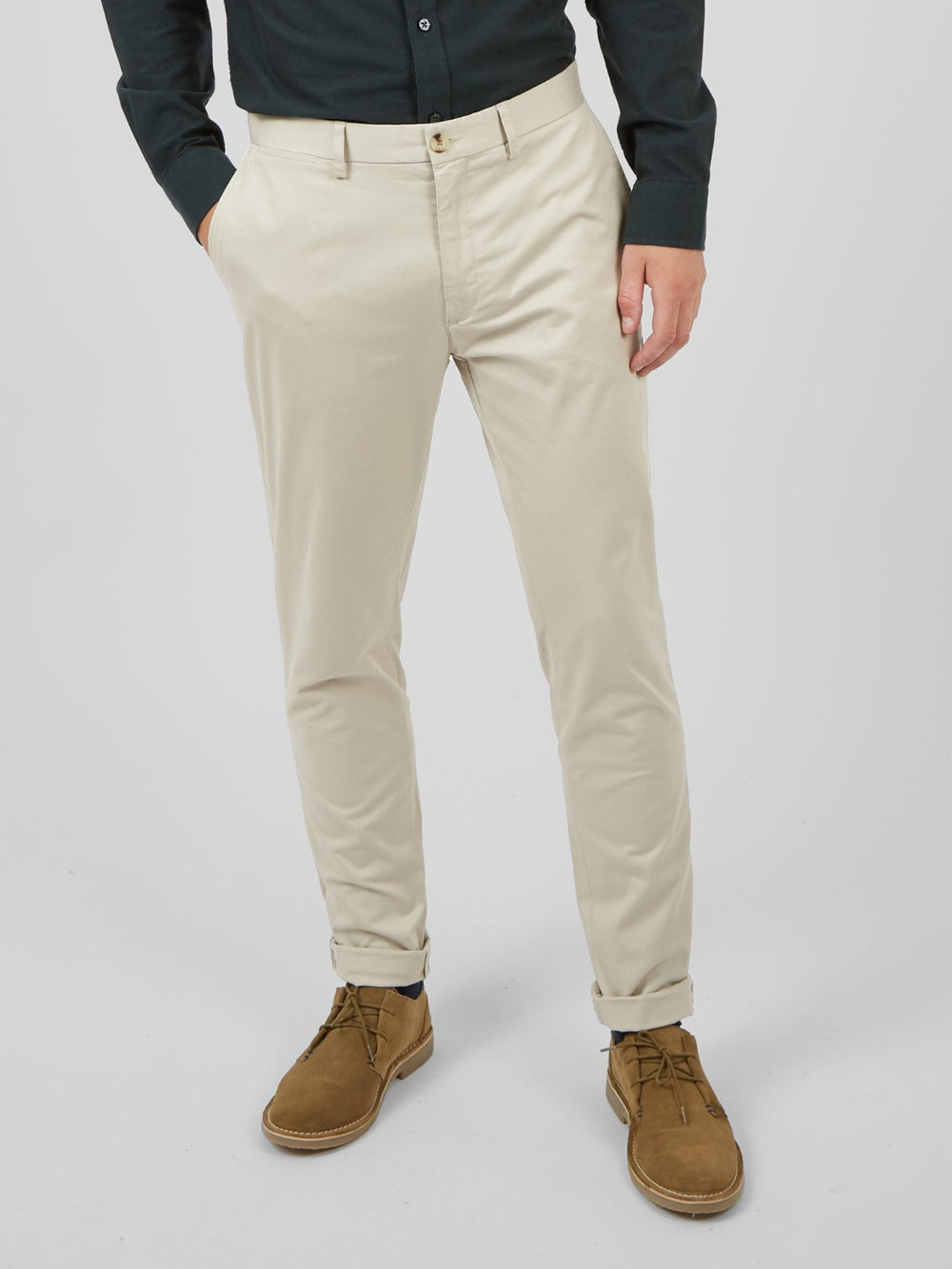 Ben Sherman Signature Skinny Stretch Chino Pants White | PCMHK-2075