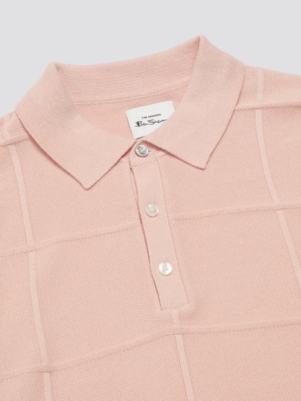 Ben Sherman Signature Textured Polo Knitwear Pink | HQPZT-5791