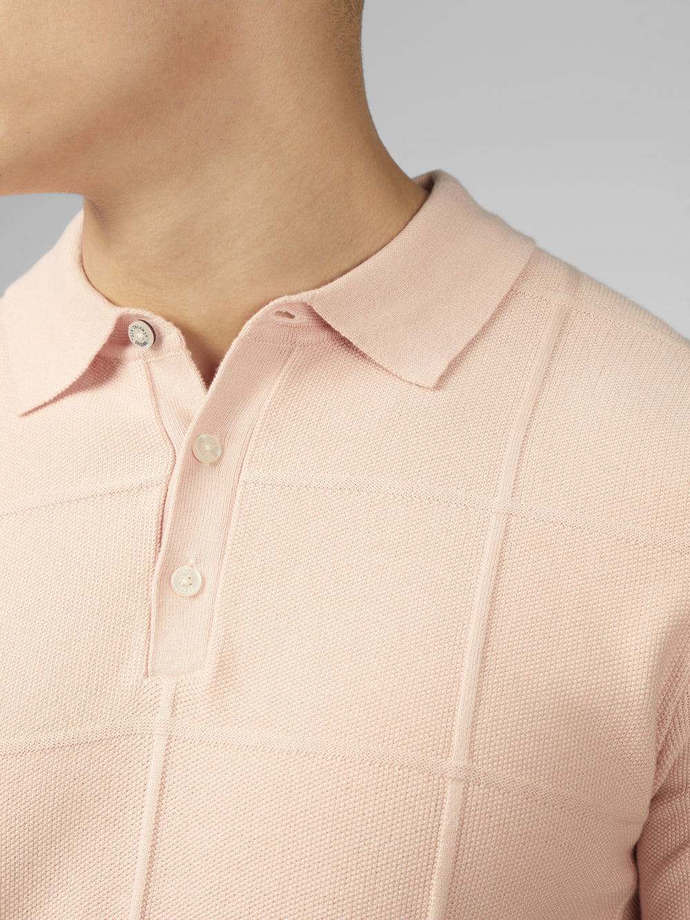 Ben Sherman Signature Textured Polo Knitwear Pink | HQPZT-5791