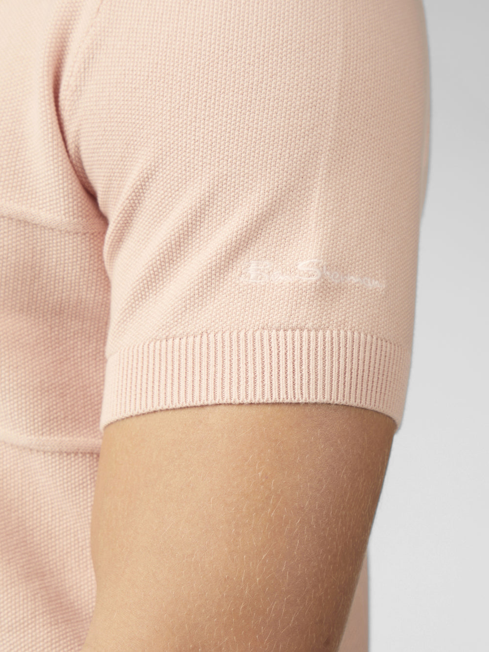 Ben Sherman Signature Textured Polo Knitwear Pink | HQPZT-5791