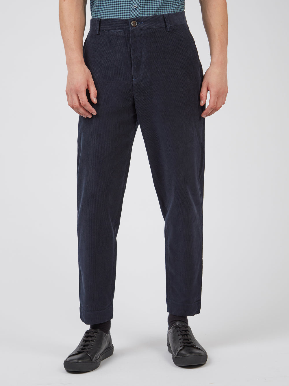 Ben Sherman Tapered Corduroy Pants Black | REGKX-2064