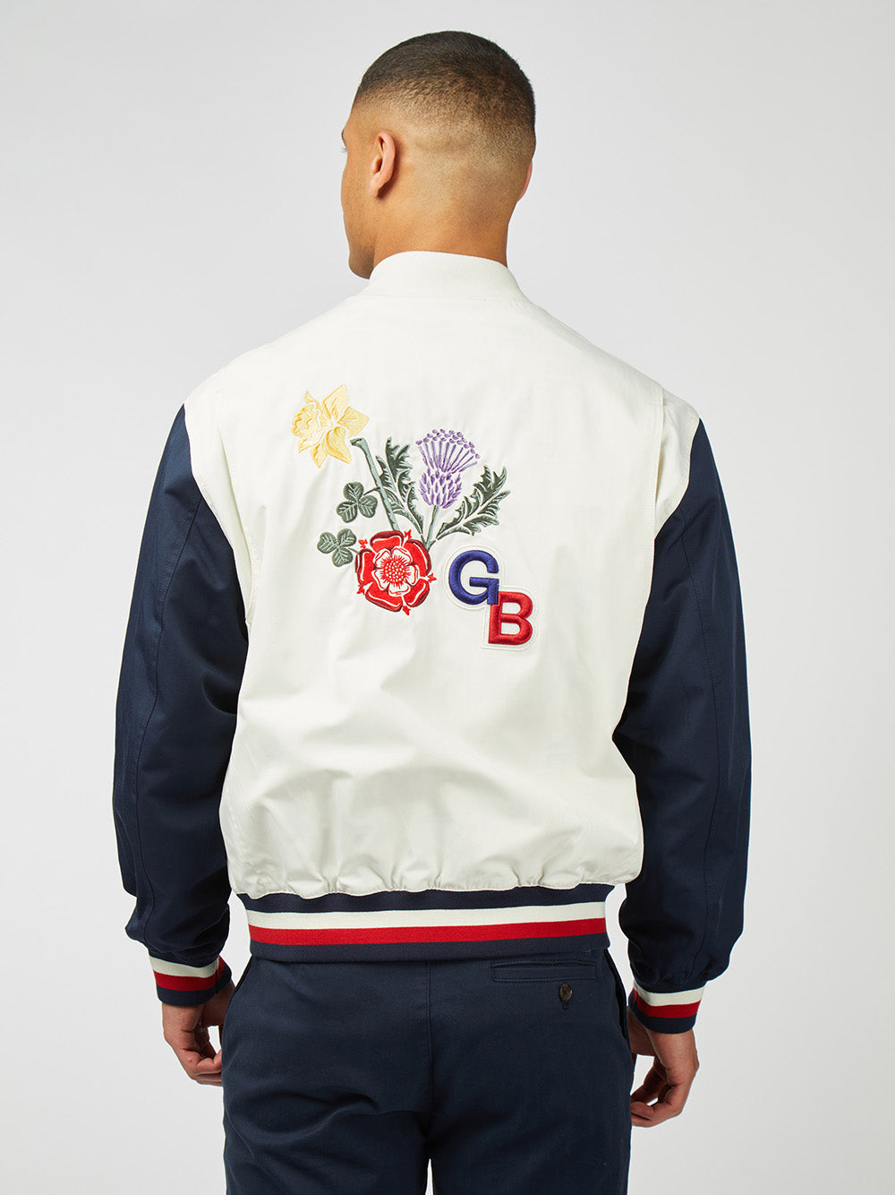 Ben Sherman Team GB Commercial Bomber Jackets White | BECWA-6790