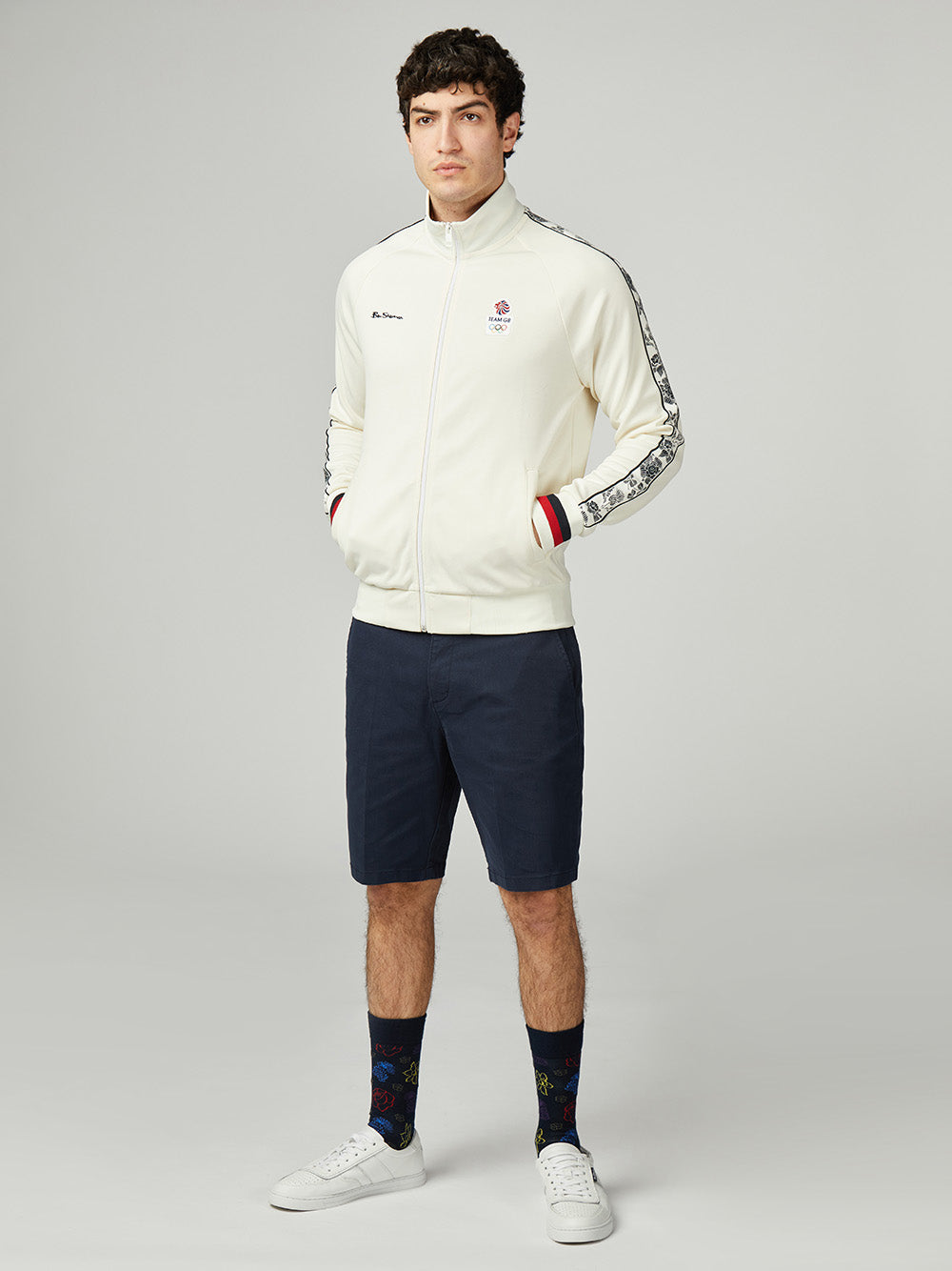 Ben Sherman Team GB Taped Track Top Jackets White | VLYQM-7589