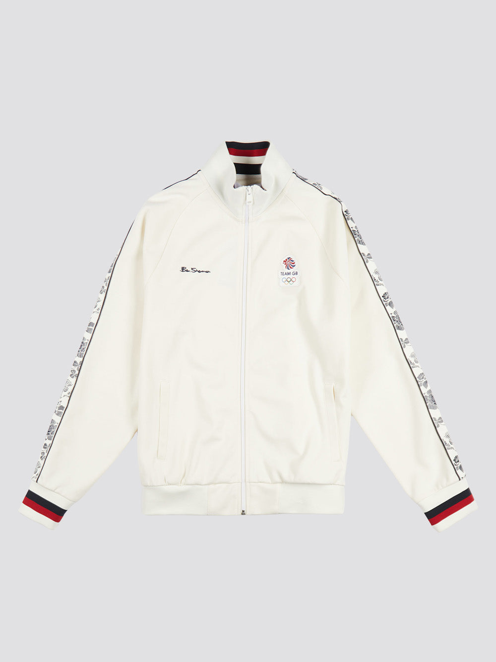 Ben Sherman Team GB Taped Track Top Jackets White | VLYQM-7589