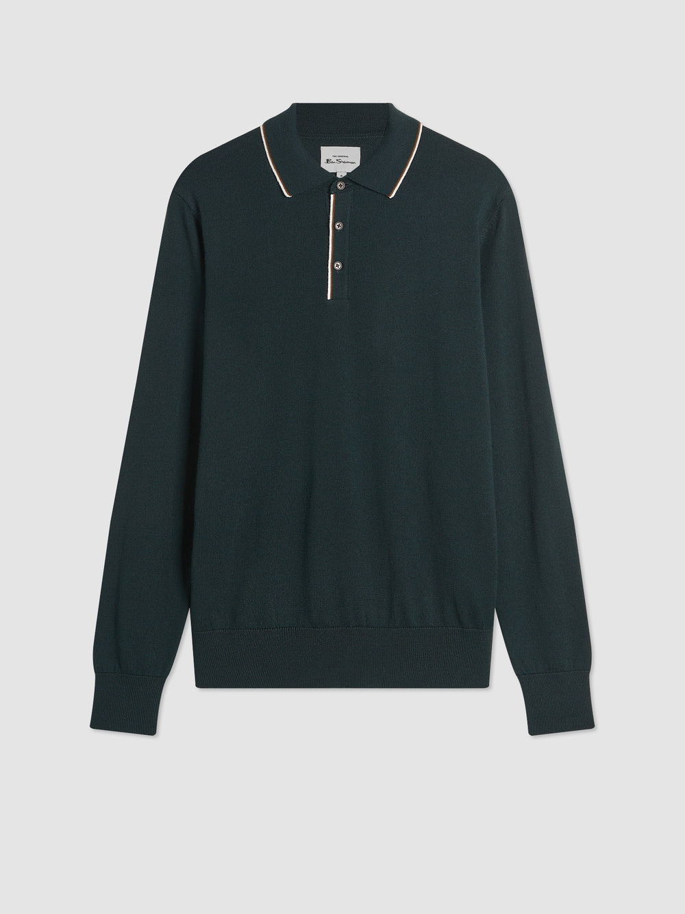 Ben Sherman Tipped Merino Polo Neck Sweaters Dark Green | EIKVC-8412