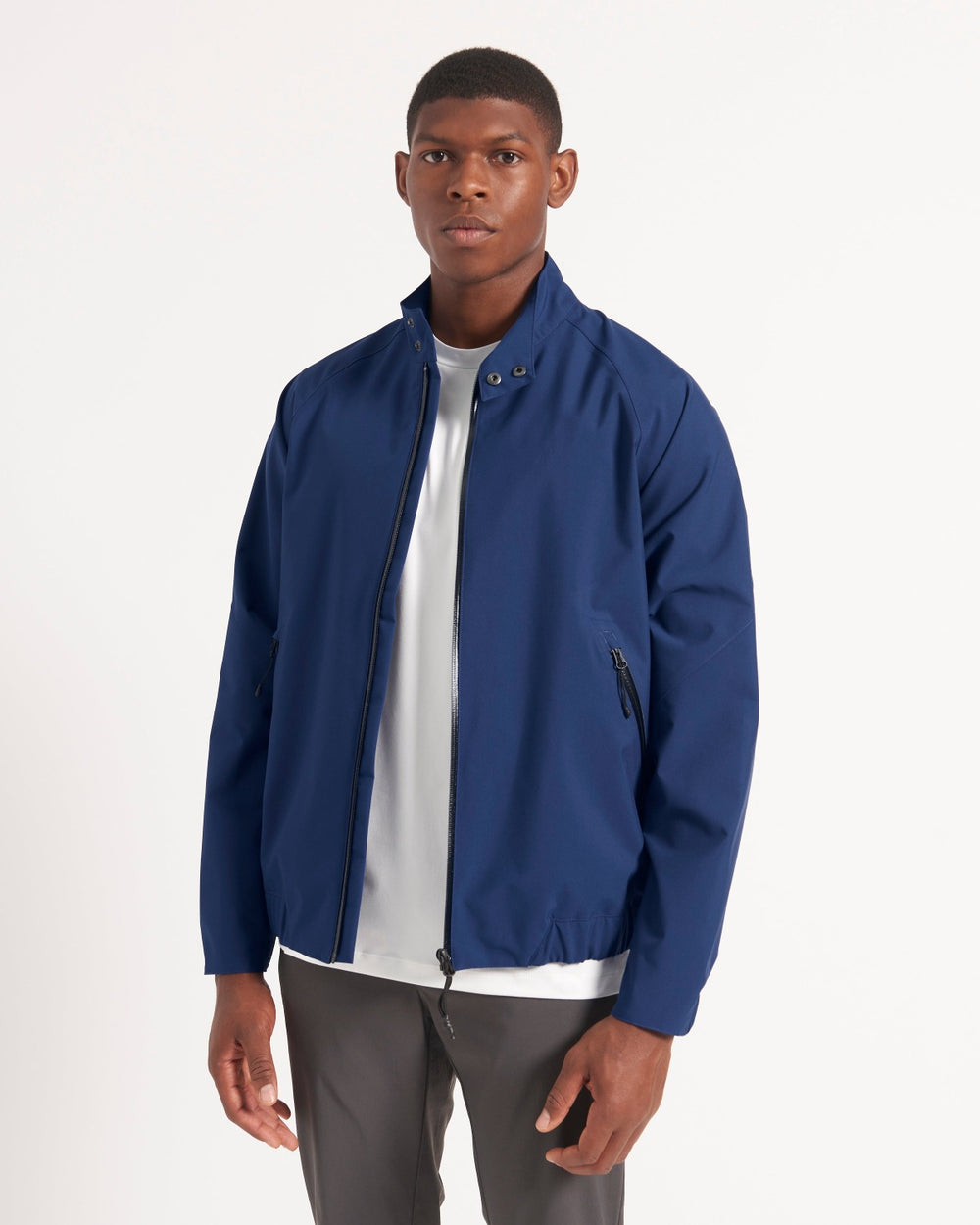 Ben Sherman Waterproof Harrington Jackets Blue | BMKHA-5932