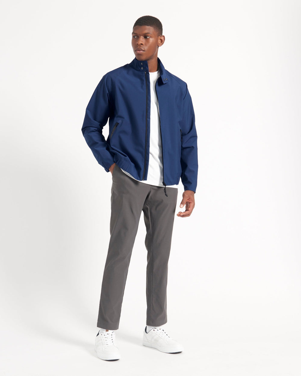 Ben Sherman Waterproof Harrington Jackets Blue | BMKHA-5932