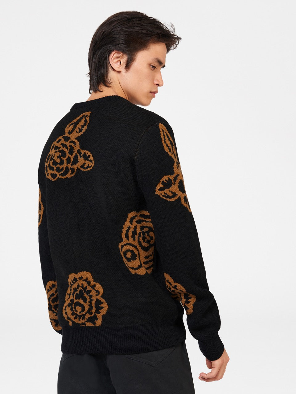 Ben Sherman Winter Floral Knitwear Black | XGZNF-5029